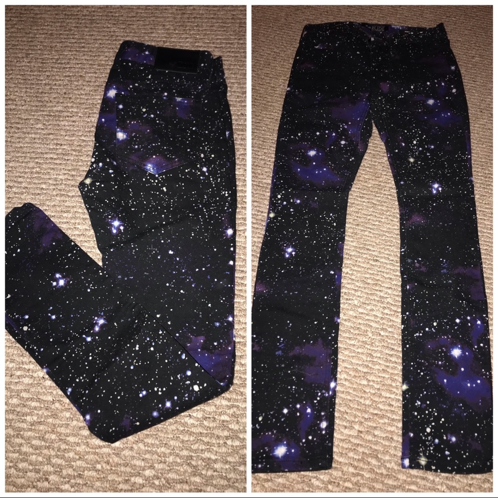 Black and Blue Galaxy Jeans